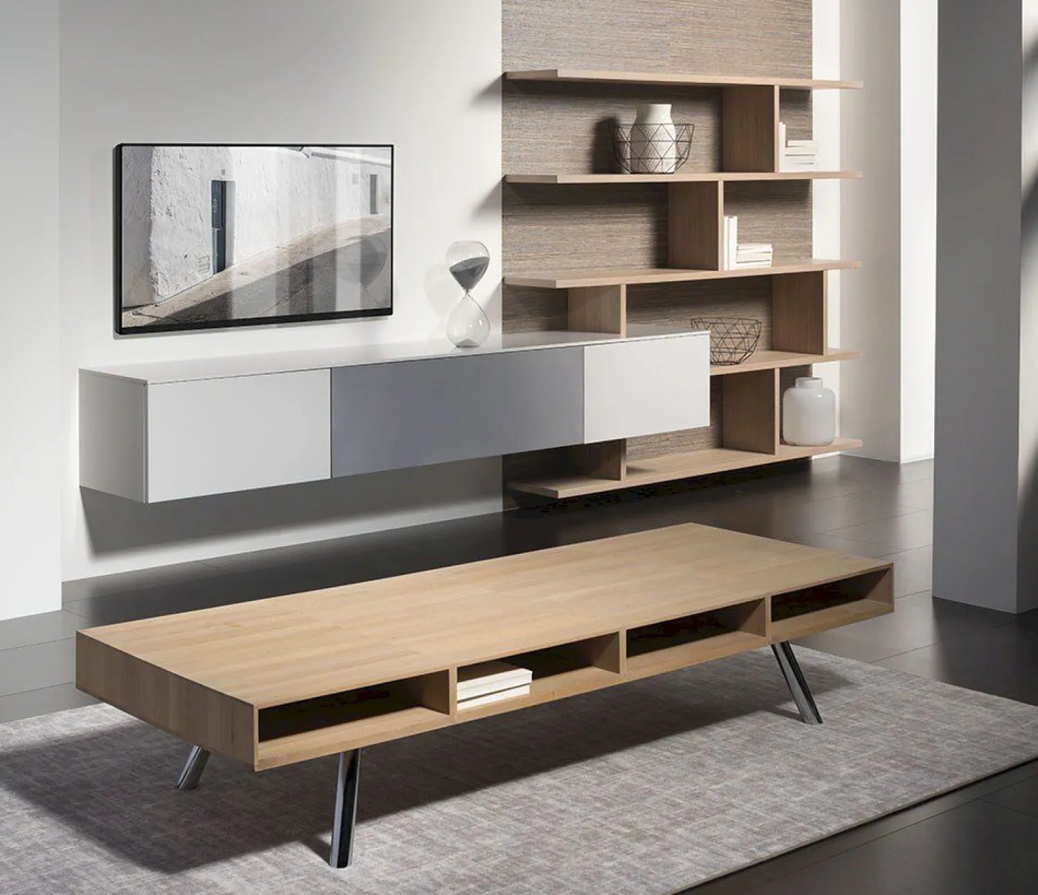 Boekenkasten|Opbergkasten-Interstar 217-04 Opbergkast grijs