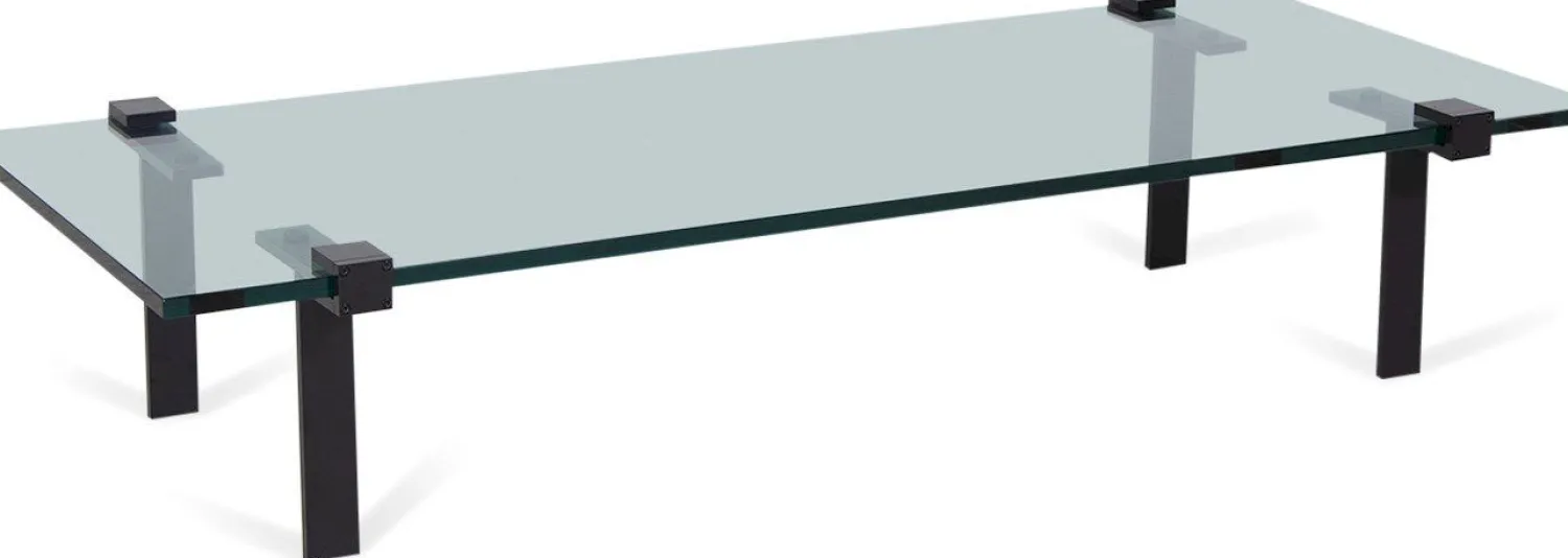 Design Salontafels-Gelderland 7920 Salontafel Zwart, Transparant