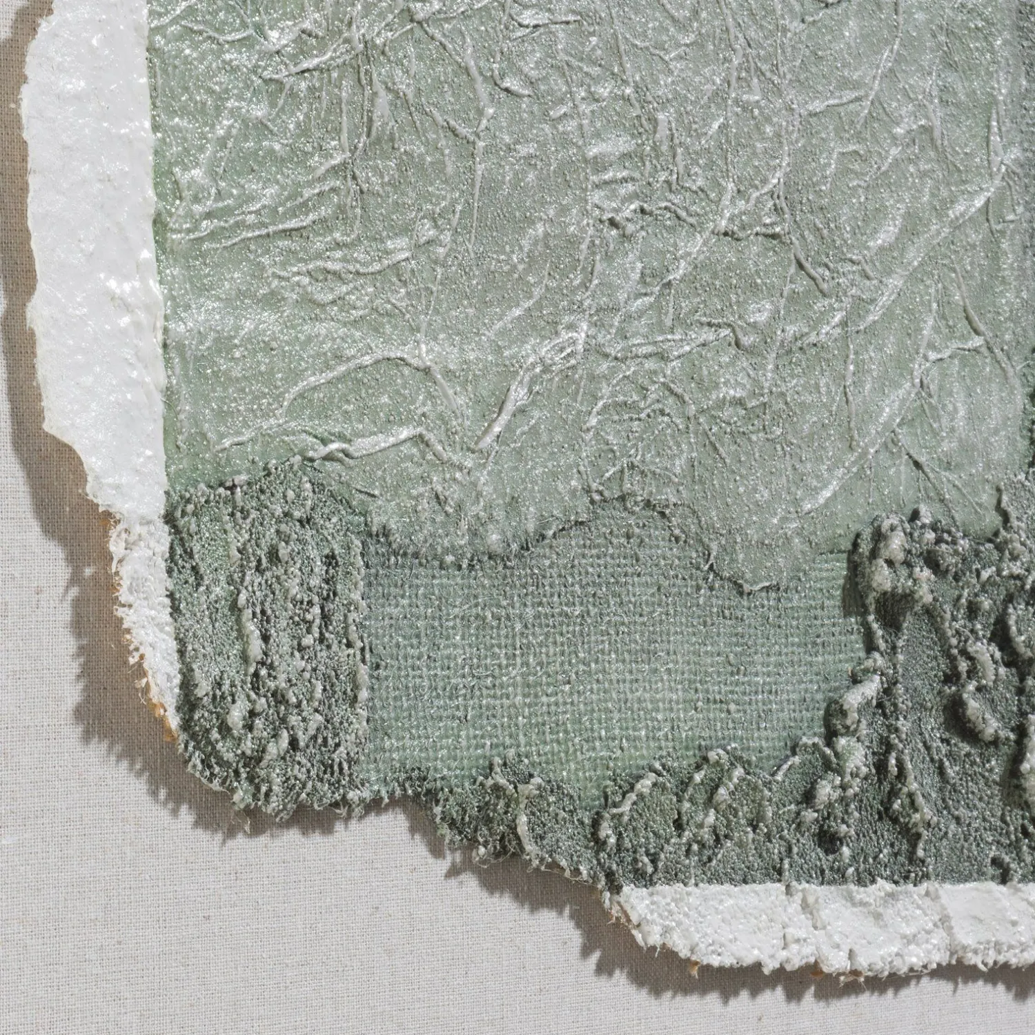 Wanddecoraties-COCO maison Abstract Parchment B Wanddecoratie Olijf