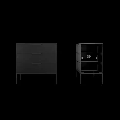 Ladekasten|Ladekasten-WOOOD Adam Ladekast Black