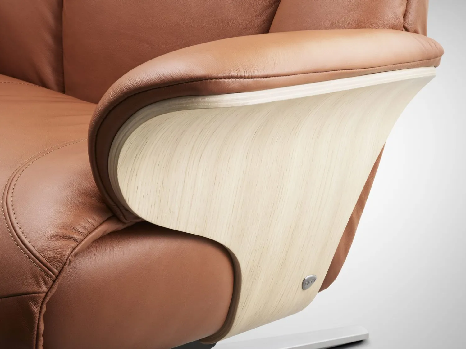 Leren Fauteuils|Relaxfauteuils-Stressless Adam Relaxfauteuil Mist