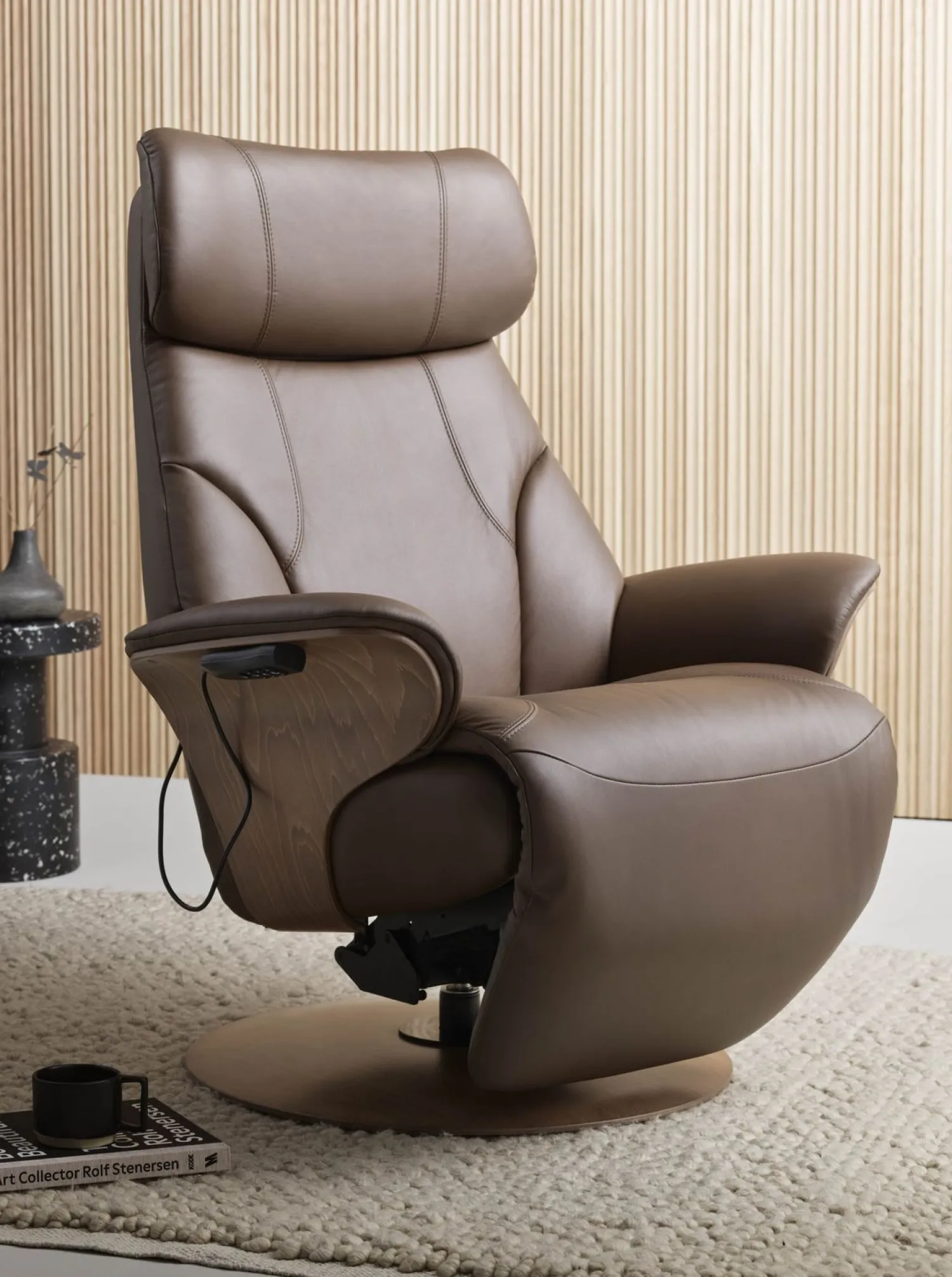 Leren Fauteuils|Relaxfauteuils-Stressless Adam Relaxfauteuil Mist