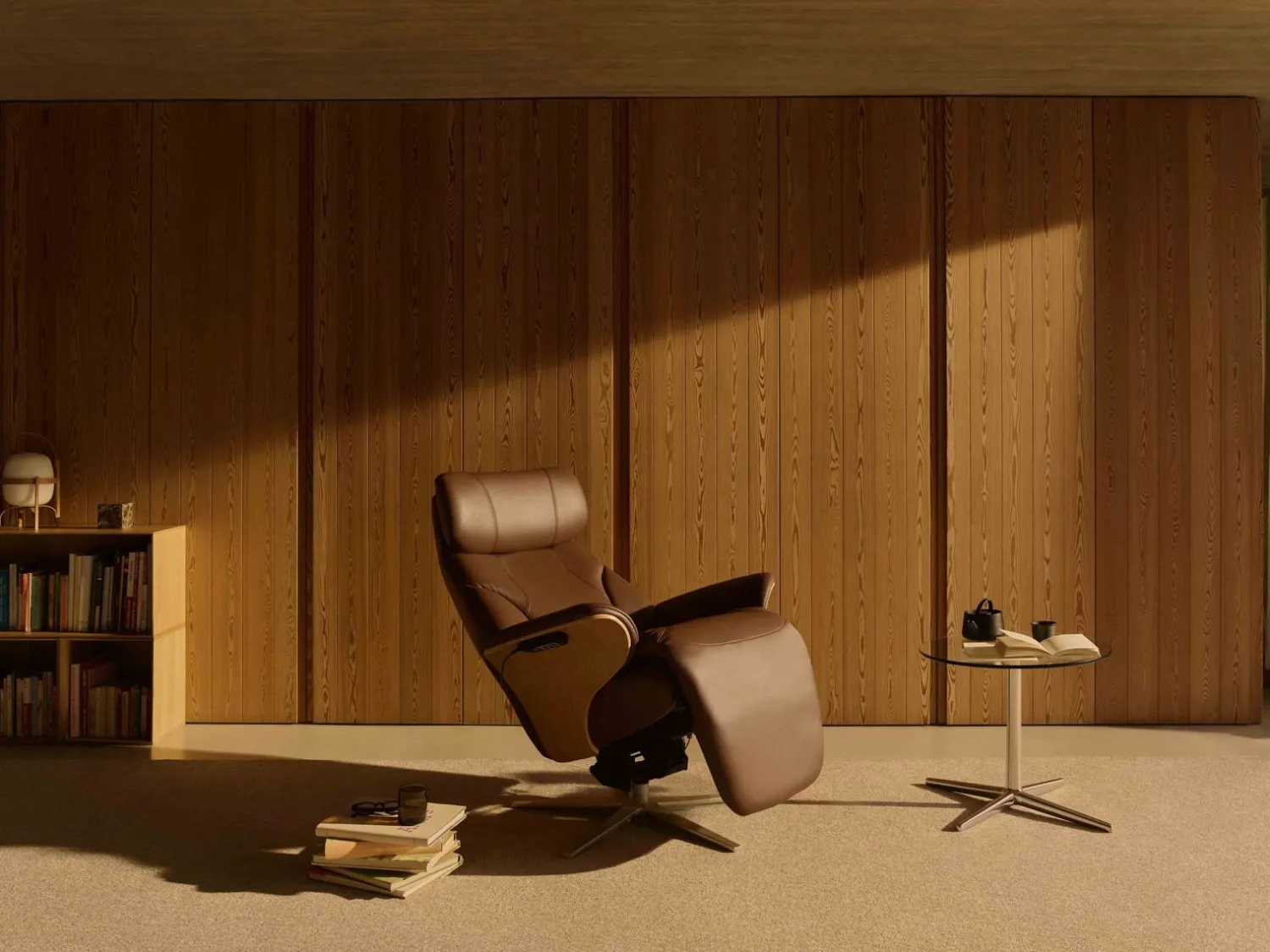 Leren Fauteuils|Relaxfauteuils-Stressless Adam Relaxfauteuil Mist