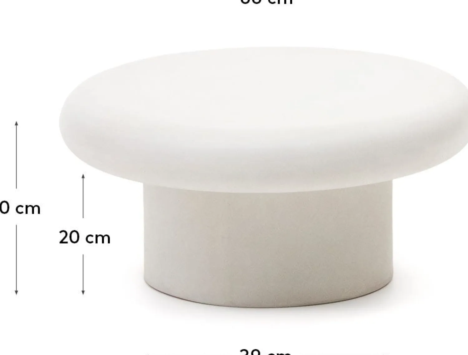 Tuintafels-Kave Home Addaia Salontafel Wit