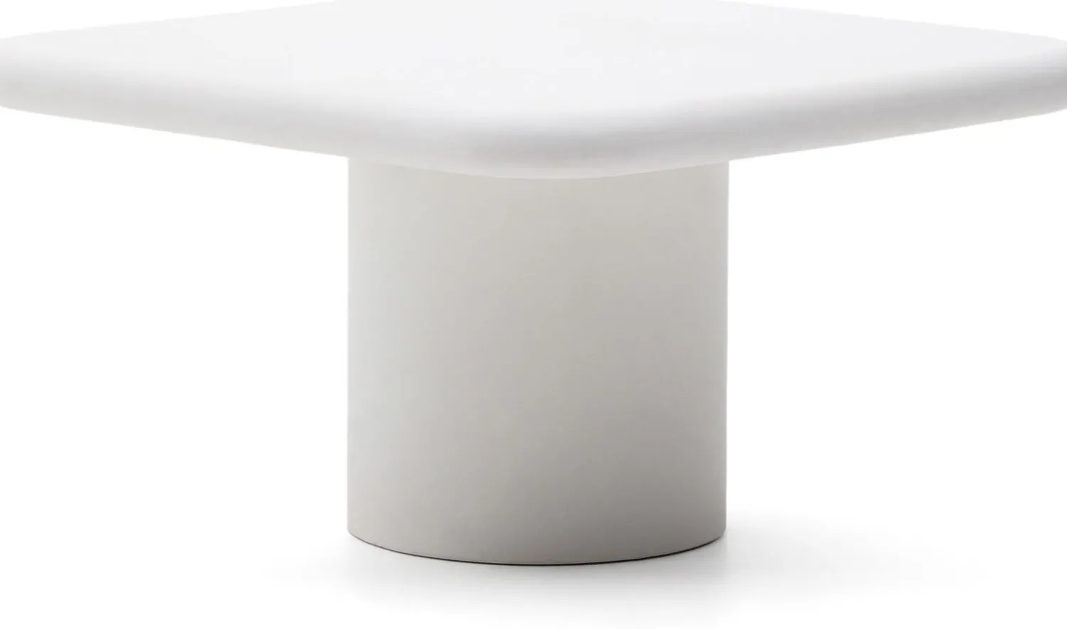 Tuintafels-Kave Home Addaia Vierkante Eettafel Wit