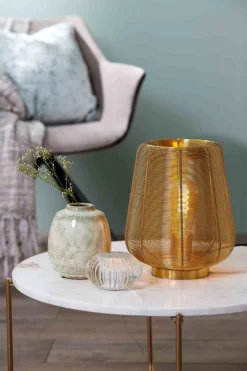 Tafellampen|Tafellampen-Trendhopper Adeta Tafellamp Goud