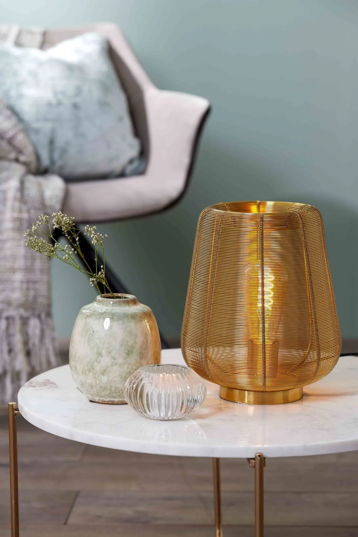 Tafellampen|Tafellampen-Trendhopper Adeta Tafellamp Goud