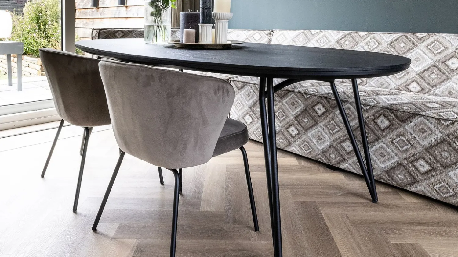 Eetkamerstoelen Zonder Armleuning-WOOOD Admit Eetkamerstoel Khaki