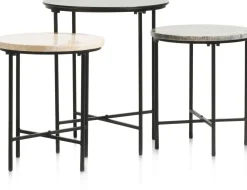 Ronde Bijzettafels-COCO maison Adrian Bijzettafel Grijs