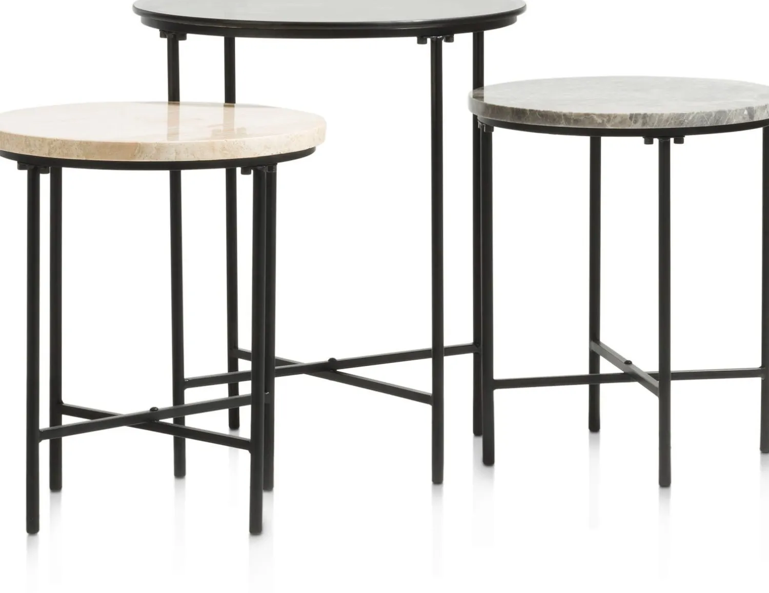 Ronde Bijzettafels-COCO maison Adrian Bijzettafel Grijs