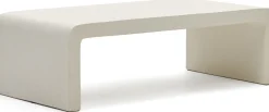 Tuintafels-Kave Home Aiguablava Rechthoekige Salontafel Wit