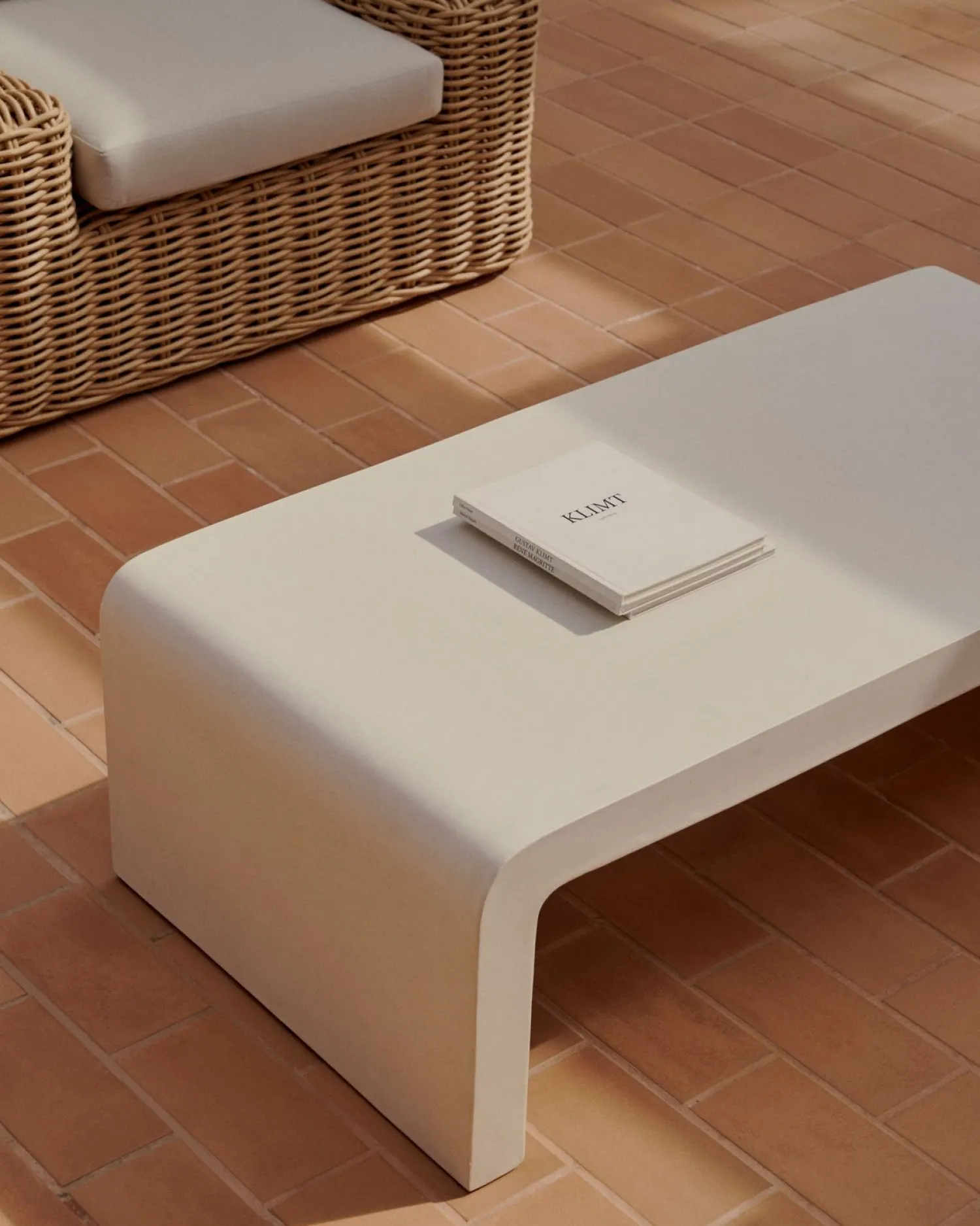 Tuintafels-Kave Home Aiguablava Rechthoekige Salontafel Wit
