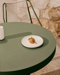Ronde Eettafels-Kave Home Aiguablava S Tuintafel Groen