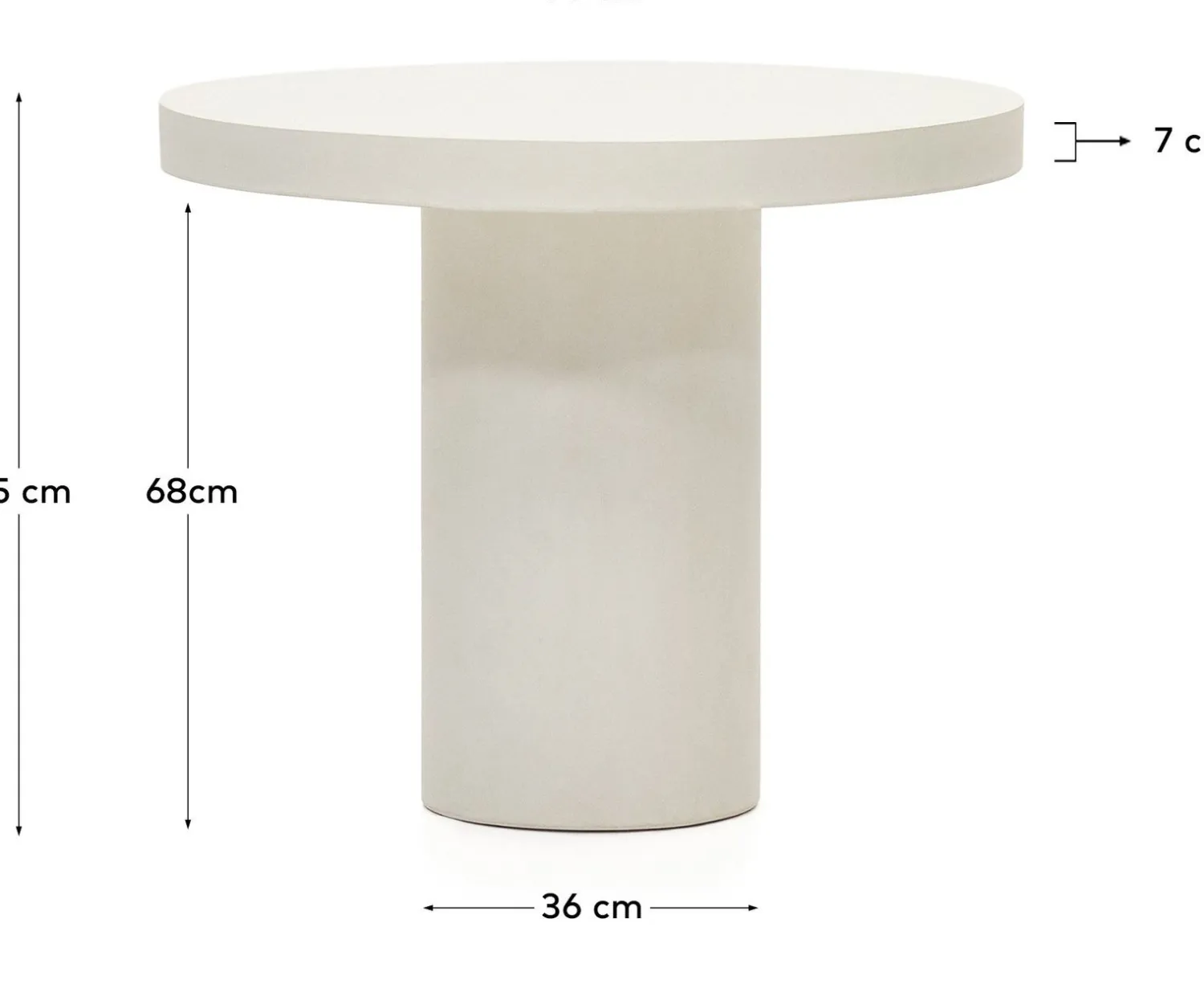 Tuintafels|Ronde Eettafels-Kave Home Aiguablava S Tuintafel Wit