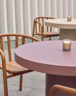 Ronde Eettafels-Kave Home Aiguablava S Tuintafel Terracotta