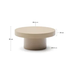 Tuintafels-Kave Home Aiguablava Salontafel Beige
