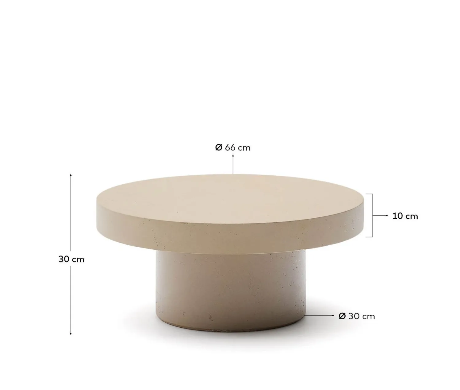 Tuintafels-Kave Home Aiguablava Salontafel Beige
