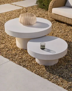 Tuintafels|Ronde Salontafels-Kave Home Aiguablava Salontafel Wit