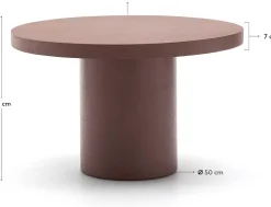 Tuintafels|Ronde Eettafels-Kave Home Aiguablava Tuintafel Terracotta