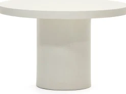 Tuintafels|Ronde Eettafels-Kave Home Aiguablava Tuintafel Wit