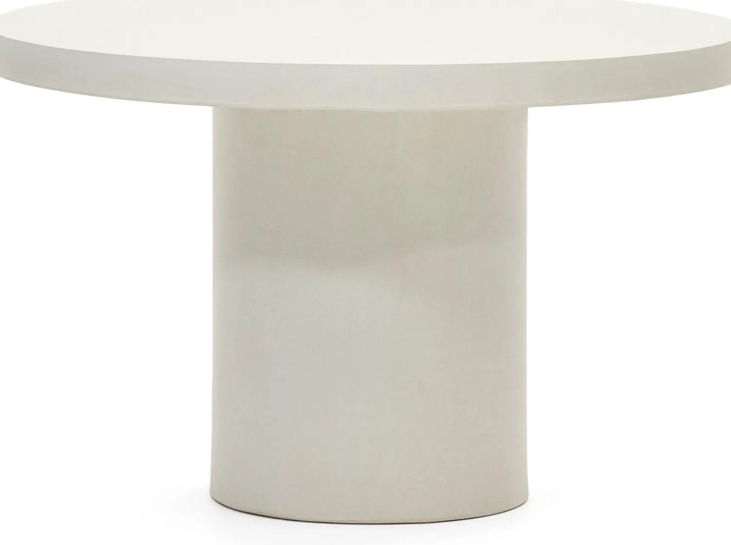 Tuintafels|Ronde Eettafels-Kave Home Aiguablava Tuintafel Wit