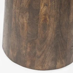 Houten Eettafels|Ronde Eettafels-Eleonora Aikin Eettafel Beige, Creme, Bruin