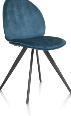 Eetkamerstoelen Zonder Armleuning-XOOON Aiko Karese Eetkamerstoel Teal