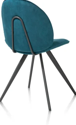 Eetkamerstoelen Zonder Armleuning-XOOON Aiko Karese Eetkamerstoel Teal
