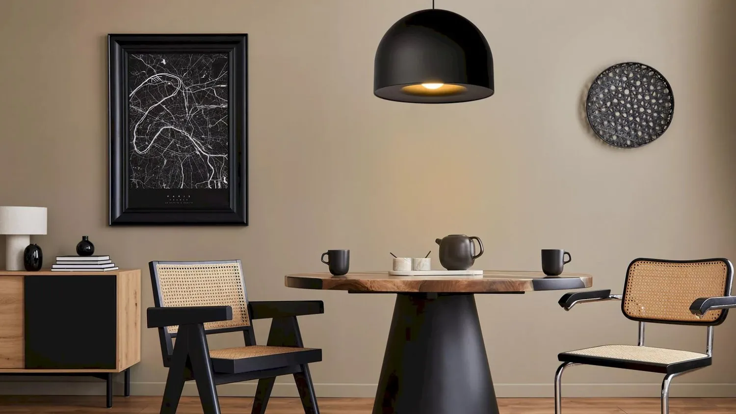 Moderne Hanglampen|Moderne Hanglampen-Lucide Akron Hanglamp Zwart
