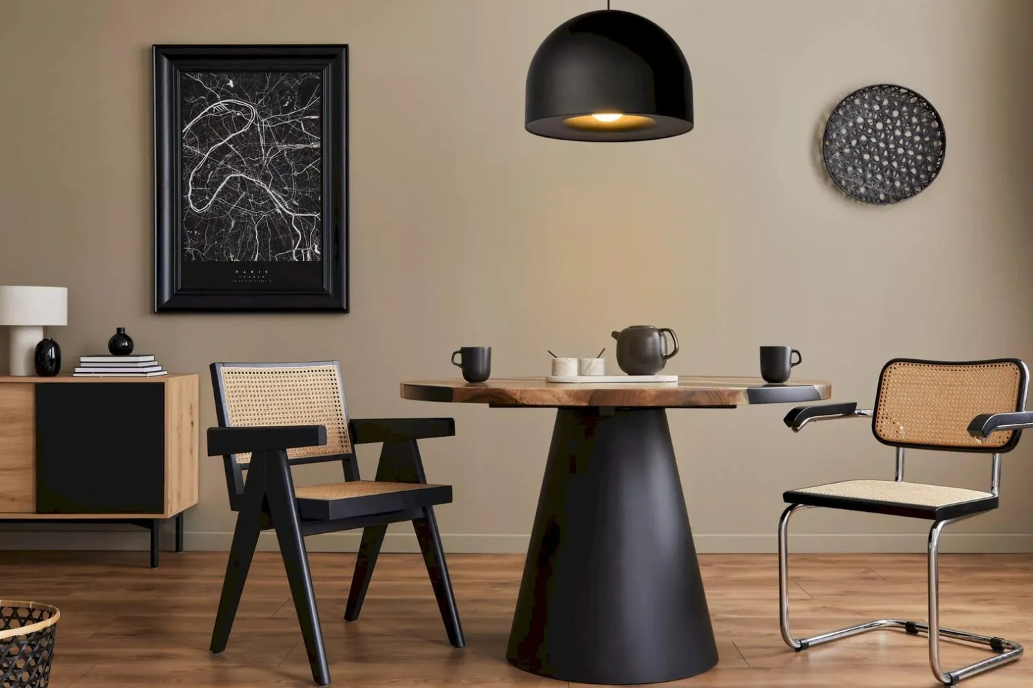 Moderne Hanglampen|Moderne Hanglampen-Lucide Akron Hanglamp Zwart