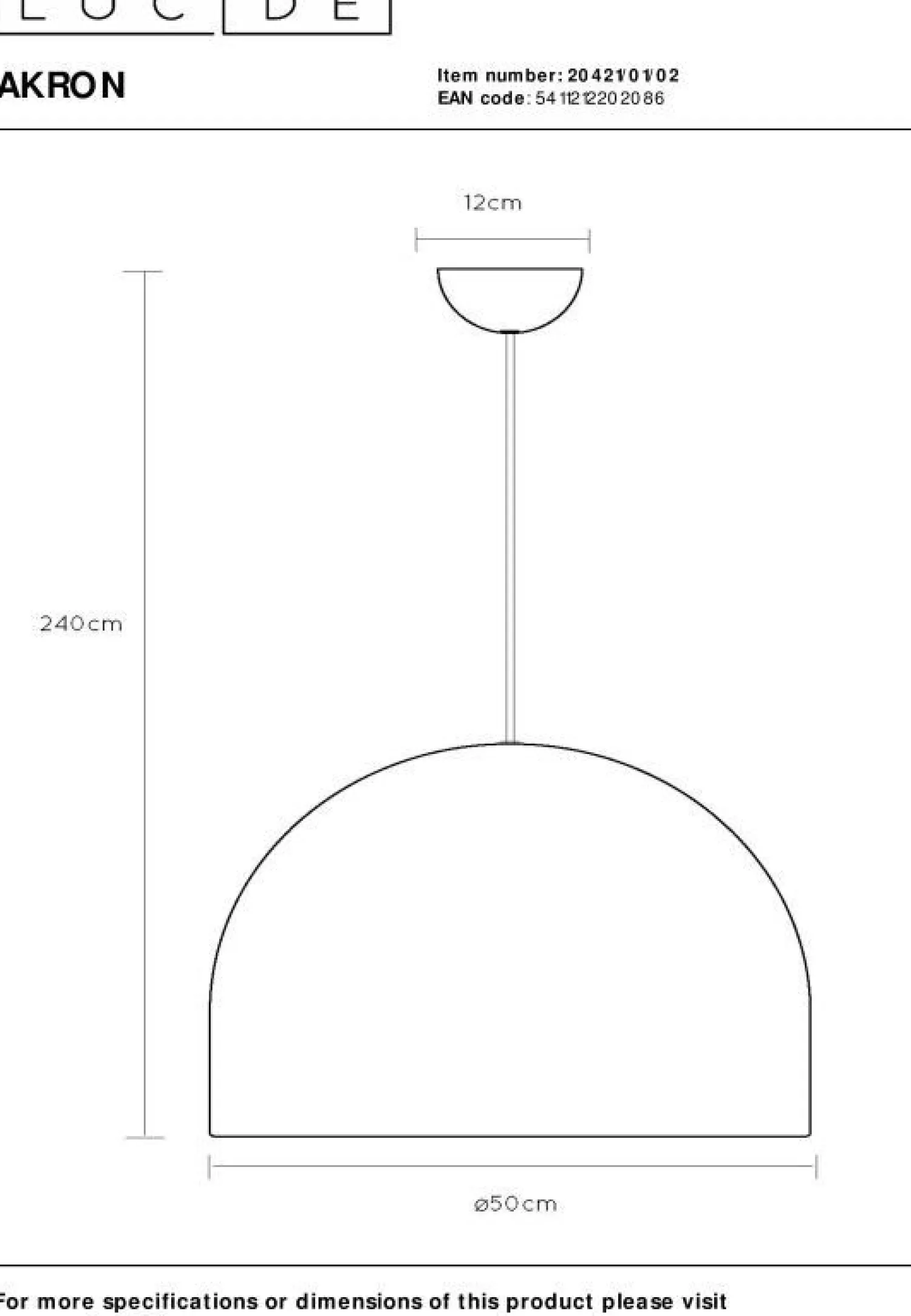 Hanglampen|Hanglampen-Lucide Akron Hanglamp Goud Messing