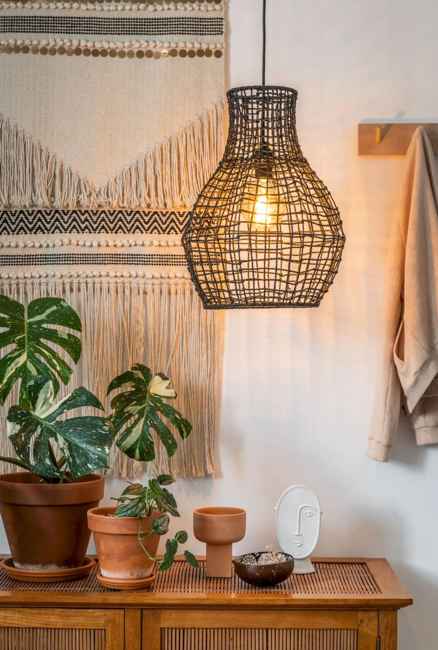Hanglampen|Hanglampen-Lucide Alban Hanglamp Zwart