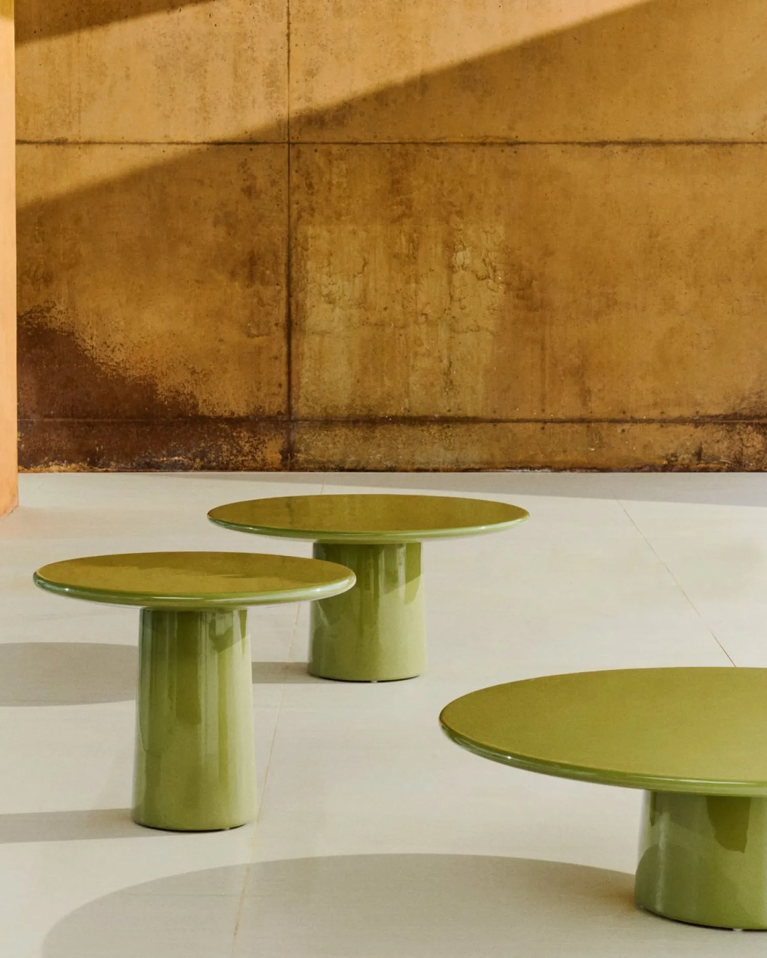 Tuintafels|Ronde Salontafels-Kave Home Albanella Salontafel Groen