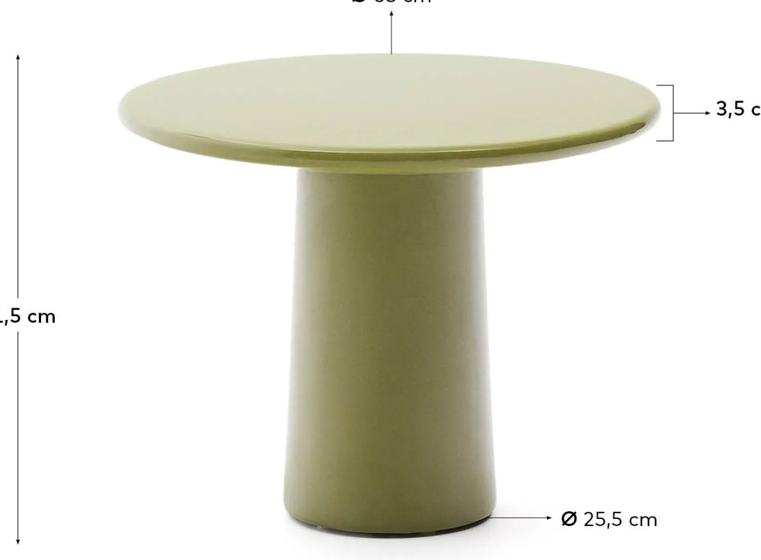 Tuintafels|Ronde Salontafels-Kave Home Albanella Salontafel Groen