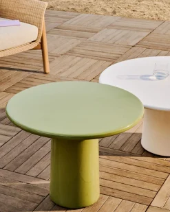Tuintafels|Ronde Salontafels-Kave Home Albanella Salontafel Groen