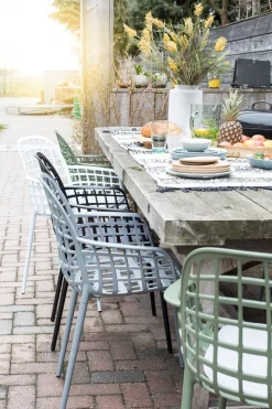 Tuinstoelen|Kuipstoelen-Zuiver Albert Kuip Garden (set van 2) Eetkamerstoel Light Grey