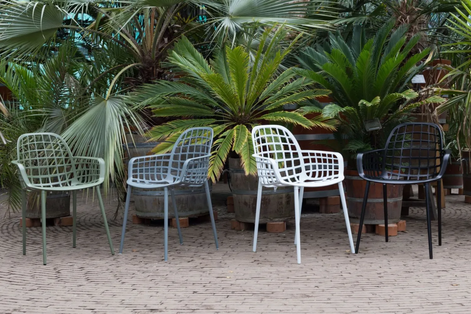 Tuinstoelen|Kuipstoelen-Zuiver Albert Kuip Garden (set van 2) Eetkamerstoel Light Grey