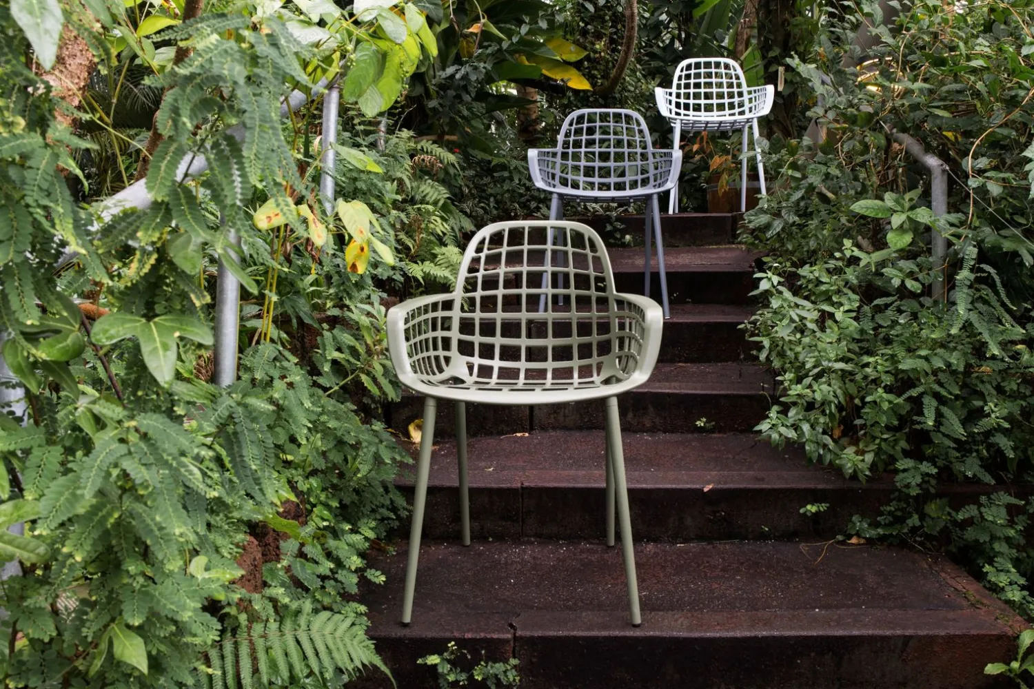 Tuinstoelen|Kuipstoelen-Zuiver Albert Kuip Garden (set van 2) Eetkamerstoel Green