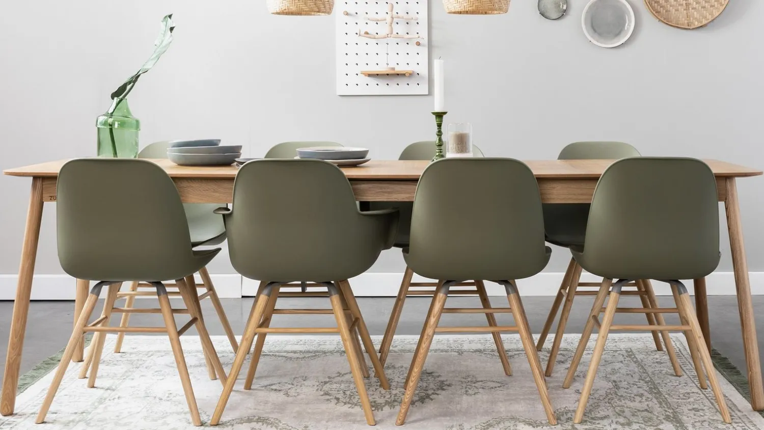 Kuipstoelen|Eetkamerstoelen Met Armleuning-Zuiver Albert Kuip (set van 2) Armstoel Green