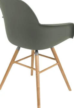 Kuipstoelen|Eetkamerstoelen Met Armleuning-Zuiver Albert Kuip (set van 2) Armstoel Green