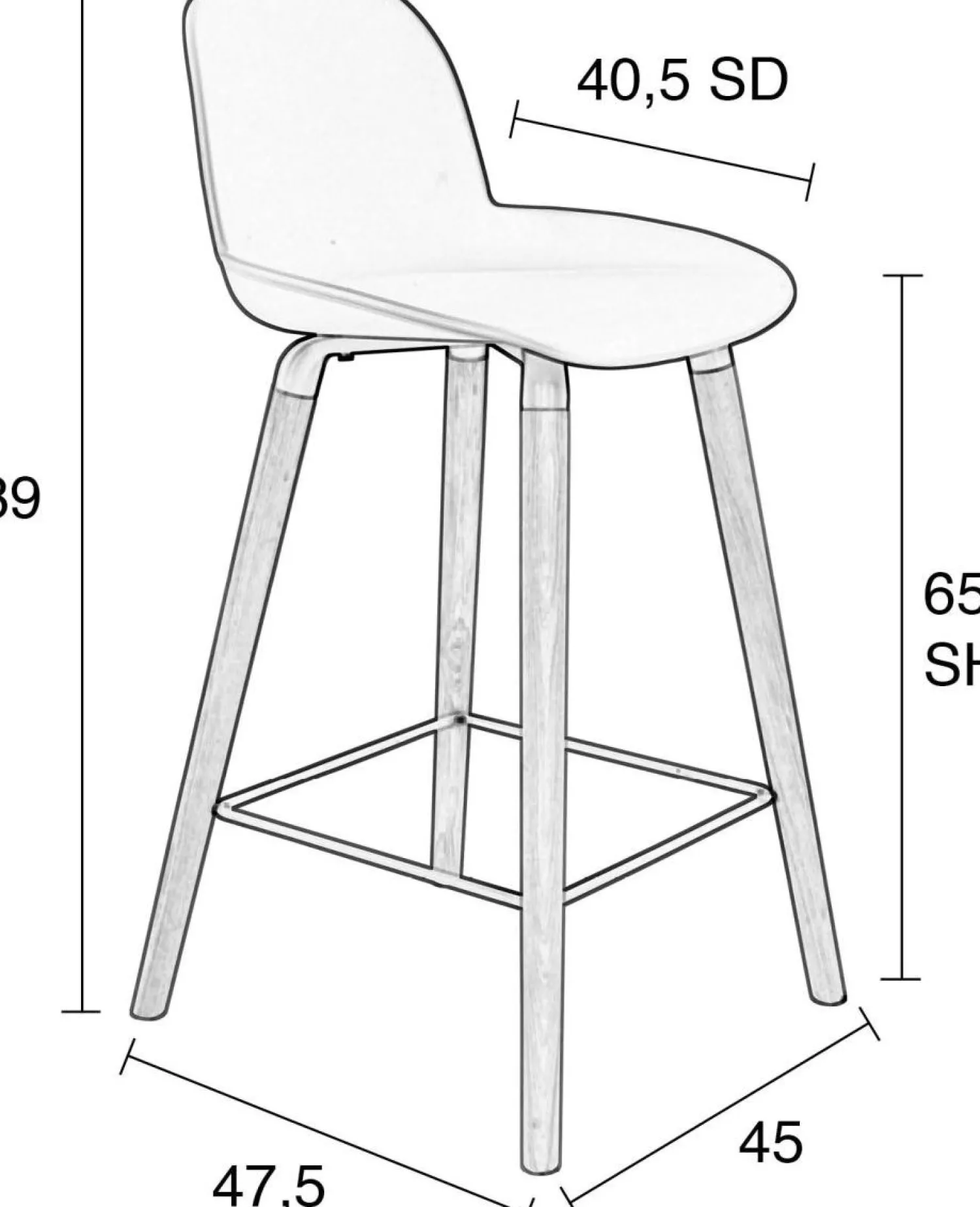 Kunststof Barkrukken-Zuiver Albert Kuip (set van 2) Counter stoel taupe