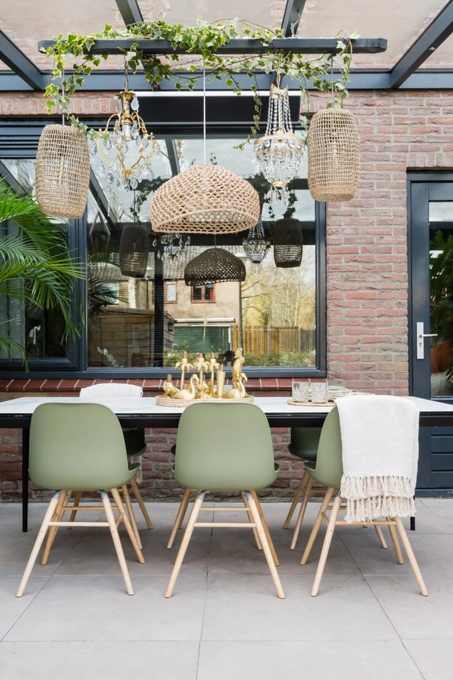 Kuipstoelen|Eetkamerstoelen Zonder Armleuning-Zuiver Albert Kuip (set van 2) Eetkamerstoel Green