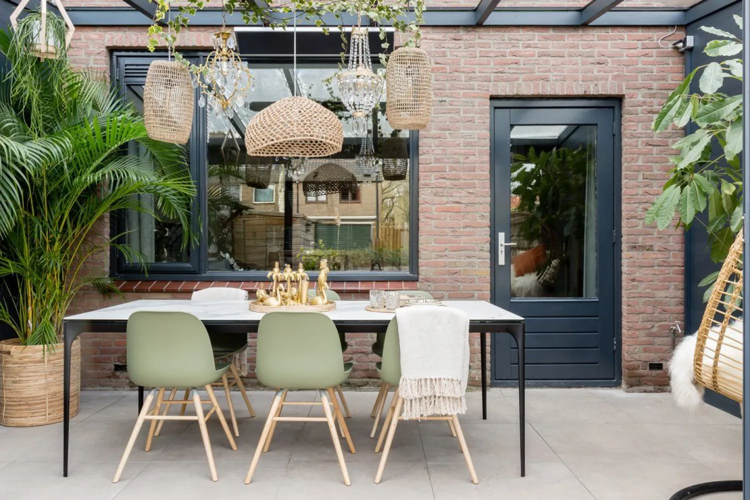Kuipstoelen|Eetkamerstoelen Zonder Armleuning-Zuiver Albert Kuip (set van 2) Eetkamerstoel Green