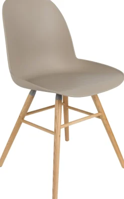 Kuipstoelen|Eetkamerstoelen Zonder Armleuning-Zuiver Albert Kuip (set van 2) Eetkamerstoel taupe