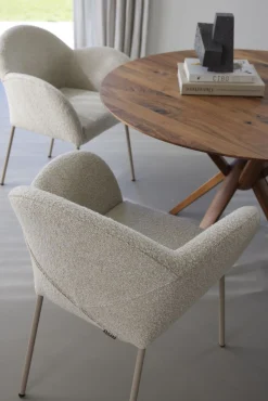 Design Stoelen|Eetkamerstoelen Met Armleuning-LABEL Vandenberg Aletta Eetkamerstoel Beige