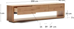Tv-Meubels-Kave Home Alguema Tv-meubel Naturel