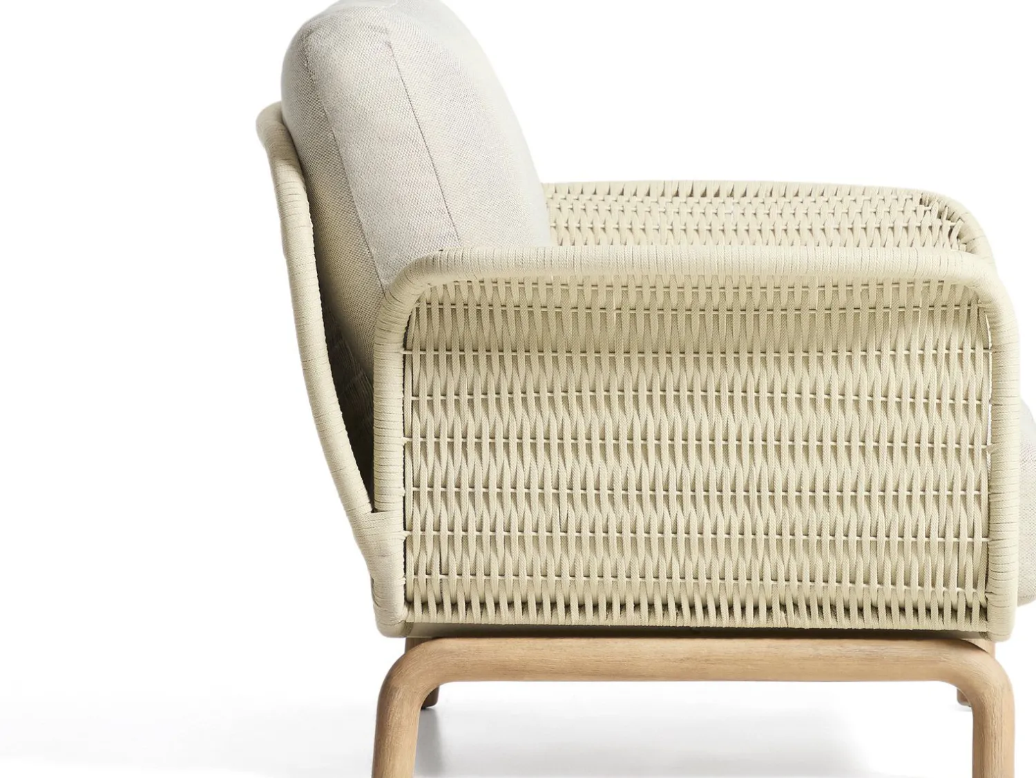 Tuinstoelen-Kave Home Alipa Outdoor Fauteuil Ecru