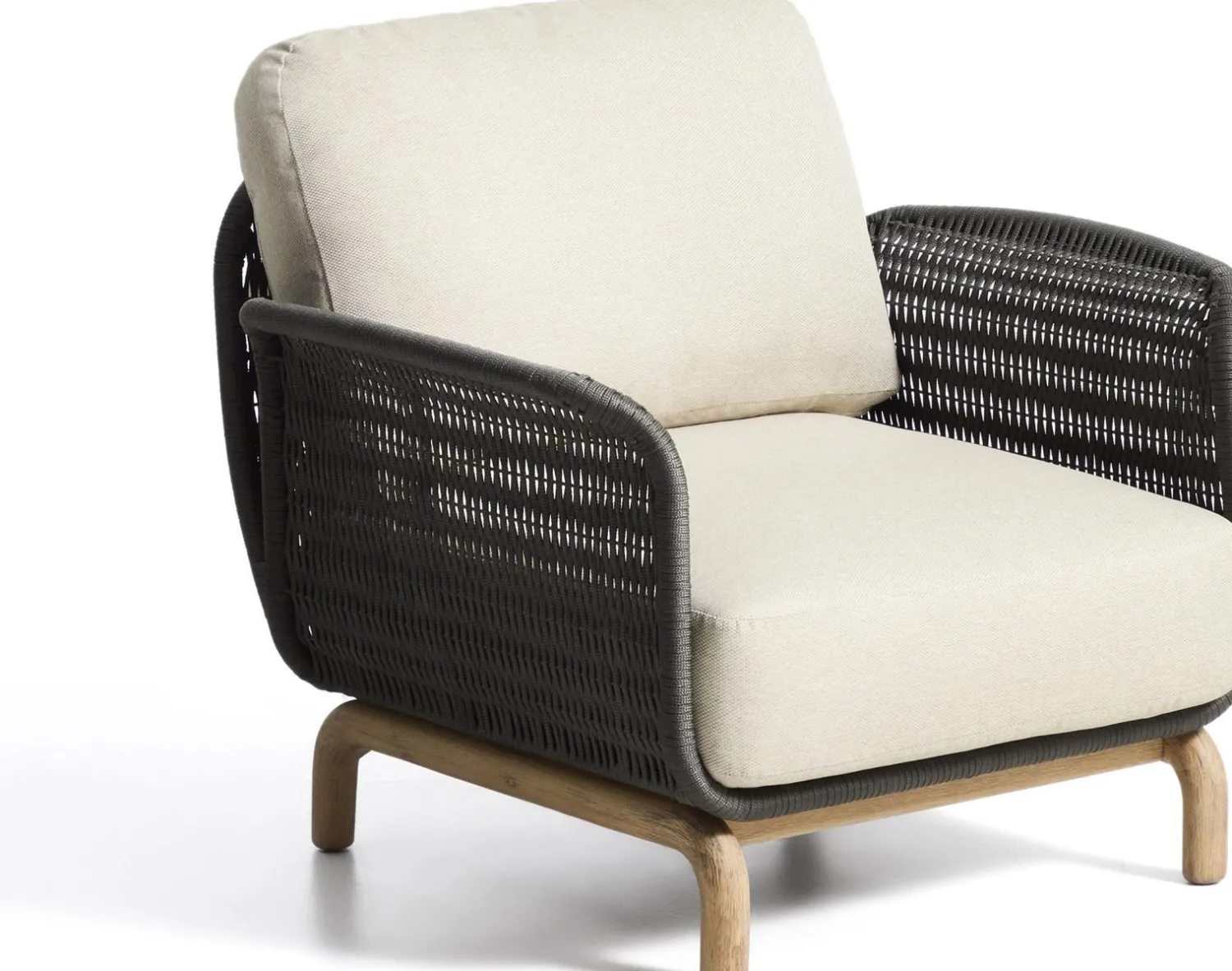 Tuinstoelen-Kave Home Alipa Outdoor Fauteuil Antraciet