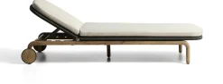 Tuinstoelen-Kave Home Alipa Outdoor Ligstoel Antraciet