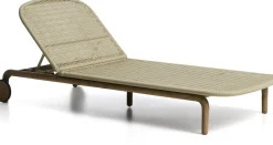 Tuinstoelen-Kave Home Alipa Outdoor Ligstoel Ecru
